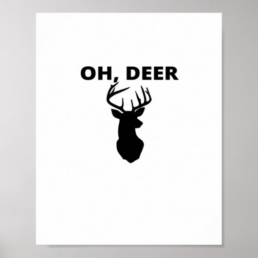 Oh Deer Oh Dear Whimsical Art Style ポスター (正面)