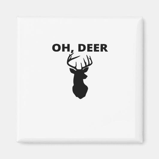 Oh Deer Oh Dear Whimsical Art Style  マグネット (正面)