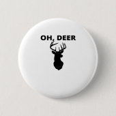 Oh Deer Oh Dear Whimsical Art Style 缶バッジ (正面)