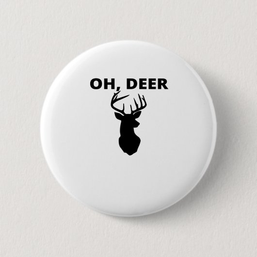 Oh Deer Oh Dear Whimsical Art Style  缶バッジ (正面)