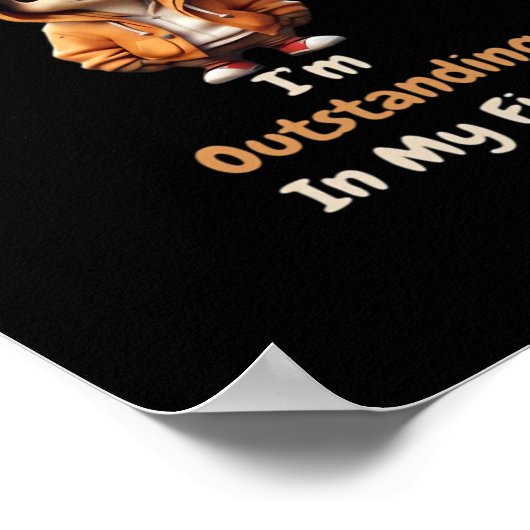 Oh Deer Outstanding In My Field Funny Humor  ポスター (角)