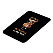 Oh Deer Outstanding In My Field Funny Humor  マグネット (左側)