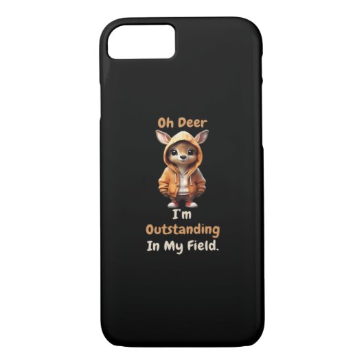 Oh Deer Outstanding In My Field Funny Humor Case-Mate iPhoneケース (裏面)