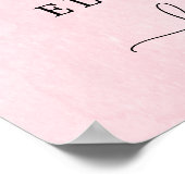 Oh Deer Pink Baby Showerウェルカムサイン ポスター (角)