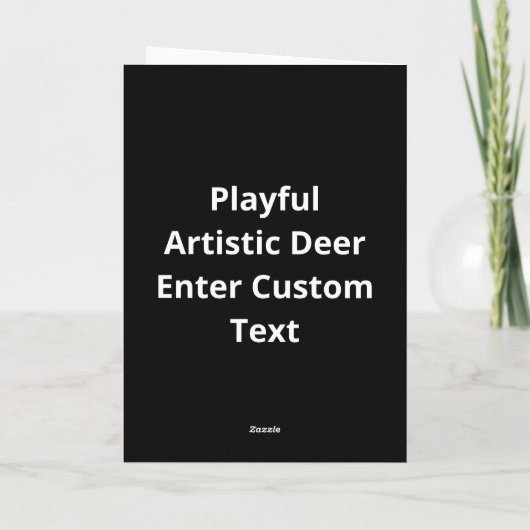 Oh Deer Playful Artistic Expression カード (裏面)