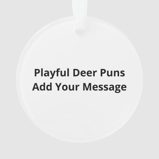 Oh Deer Pun Creative Style オーナメント (裏面)