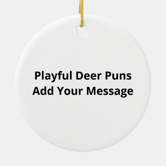 Oh Deer Pun Creative Style セラミックオーナメント (裏面)