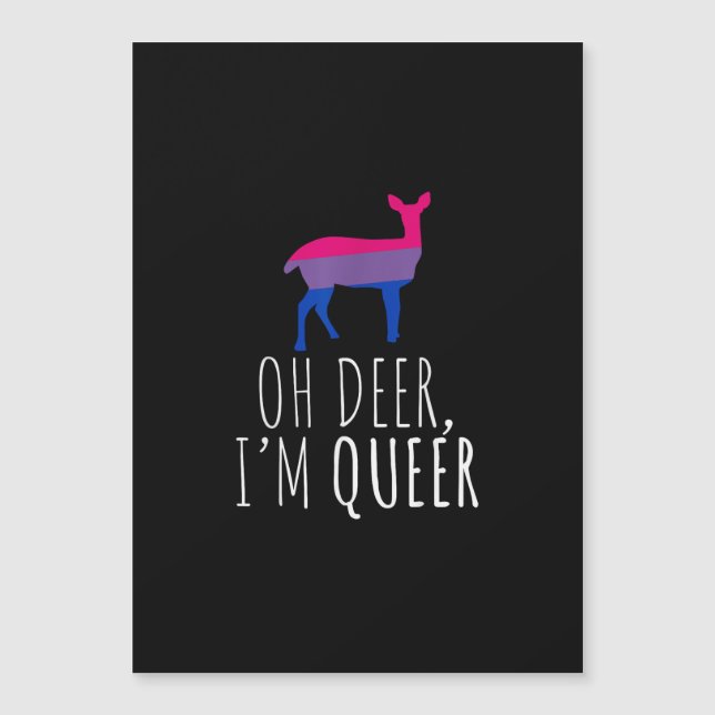 Oh Deer Queer Bisexual Pride Gay Lesbian Design  (正面)
