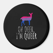 Oh Deer Queer Bisexual Pride Gay Lesbian Design  マグネット (正面)