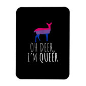 Oh Deer Queer Bisexual Pride Gay Lesbian Design  マグネット (縦)