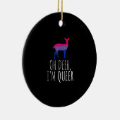 Oh Deer Queer Bisexual Pride Gay Lesbian DOrnament セラミックオーナメント (右)