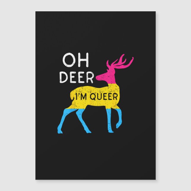 Oh Deer Queer Colorful Pride Flag Celebration  (正面)