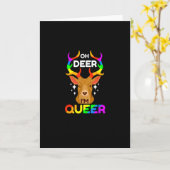 Oh Deer Queer Creative Modern Style カード (黄色い花)