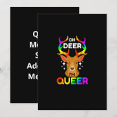 Oh Deer Queer Creative Modern Style シーズンカード (正面/裏面)