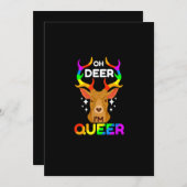 Oh Deer Queer Creative Modern Style シーズンカード (正面/裏面)