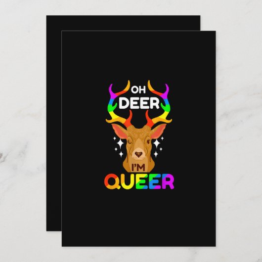 Oh Deer Queer Creative Modern Style シーズンカード (正面/裏面)