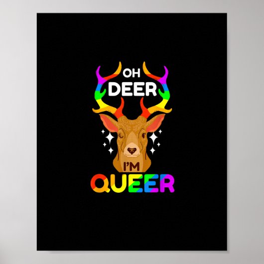 Oh Deer Queer Creative Modern Style  ポスター (正面)