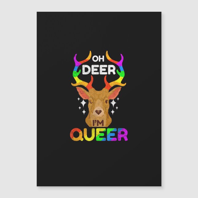 Oh Deer Queer Funny LGBTQ Pride Awareness  (正面)