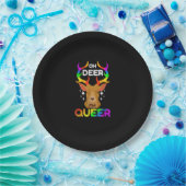 Oh Deer Queer Funny LGBTQ Pride Awareness ペーパープレート (パーティー)