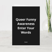 Oh Deer Queer Funny LGBTQ PridFolded Greeting Card カード (裏面)
