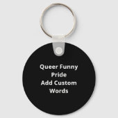 Oh Deer Queer Funny Pun LGBT Pride CelebraKeychain キーホルダー (裏面)