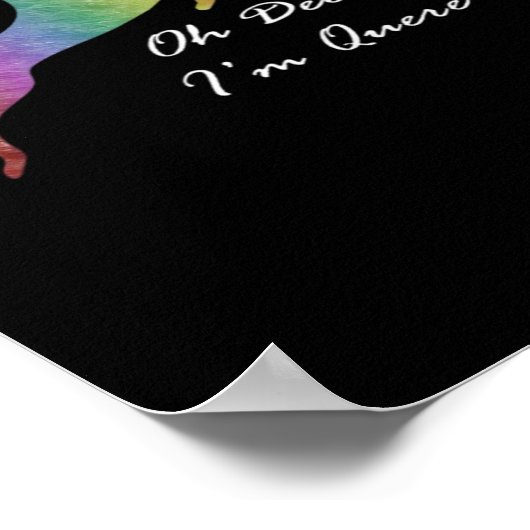 Oh Deer Queer Funny Pun LGBT Pride Celebration  ポスター (角)
