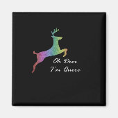 Oh Deer Queer Funny Pun LGBT Pride Celebration  マグネット (正面)
