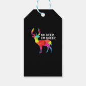 Oh Deer Queer Funny Pun LGBT Pride Design ギフトタグ (正面)