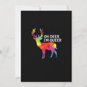 Oh Deer Queer Funny Pun LGBT Pride Design シーズンカード (正面)