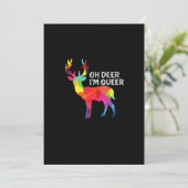 Oh Deer Queer Funny Pun LGBT Pride Design シーズンカード (スタンド正面)