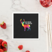 Oh Deer Queer Funny Pun LGBT Pride Design スタンダードカクテルナプキン (インサイチュ)
