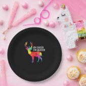 Oh Deer Queer Funny Pun LGBT Pride Design ペーパープレート (パーティー)