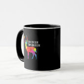Oh Deer Queer Funny Pun LGBT Pride Design マグカップ (正面左)