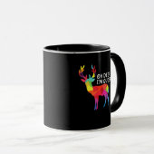Oh Deer Queer Funny Pun LGBT Pride Design マグカップ (正面右)