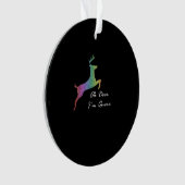 Oh Deer Queer Funny Pun LGBT PrideAcrylic Ornament オーナメント (正面)