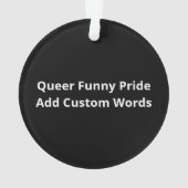 Oh Deer Queer Funny Pun LGBT PrideAcrylic Ornament オーナメント (裏面)