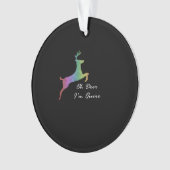 Oh Deer Queer Funny Pun LGBT PrideAcrylic Ornament オーナメント (正面)