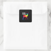 Oh Deer Queer LGBT Pride Celebration Design  スクエアシール (バッグ)