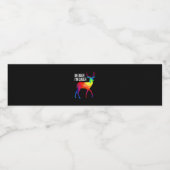 Oh Deer Queer LGBT Pride Celebration Design ペットボトルラベル (シングルラベル)