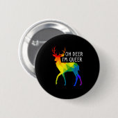 Oh Deer Queer LGBTQ Pride Celebration Month  缶バッジ (正面&裏面)