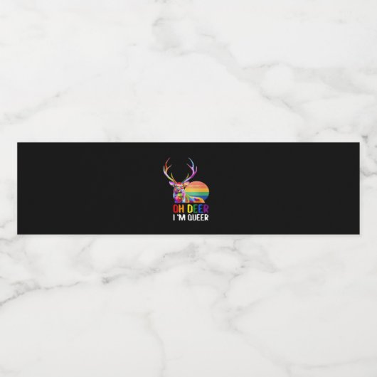 Oh Deer Queer Minimal Modern Style  ペットボトルラベル (シングルラベル)