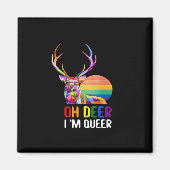 Oh Deer Queer Minimal Modern Style  マグネット (正面)