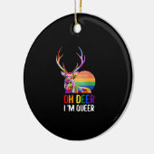 Oh Deer Queer Minimal Modern Style Ornament セラミックオーナメント (左)