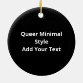 Oh Deer Queer Minimal Modern Style Ornament セラミックオーナメント (裏面)