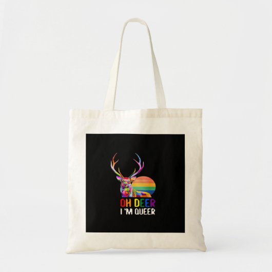 Oh Deer Queer Minimal Modern Style Tote Bag トートバッグ (正面)