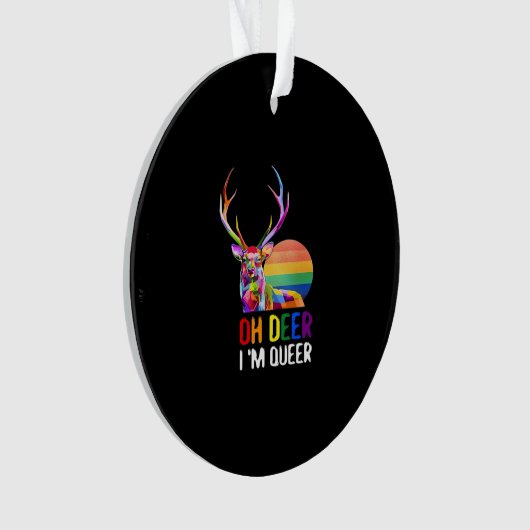 Oh Deer Queer Minimal Modern StyleAcrylic Ornament オーナメント (正面)