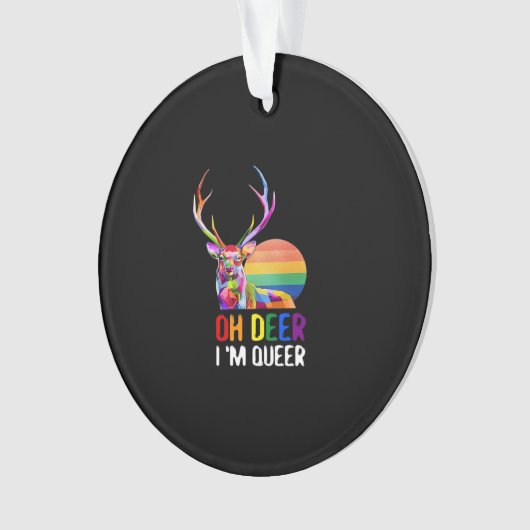 Oh Deer Queer Minimal Modern StyleAcrylic Ornament オーナメント (正面)