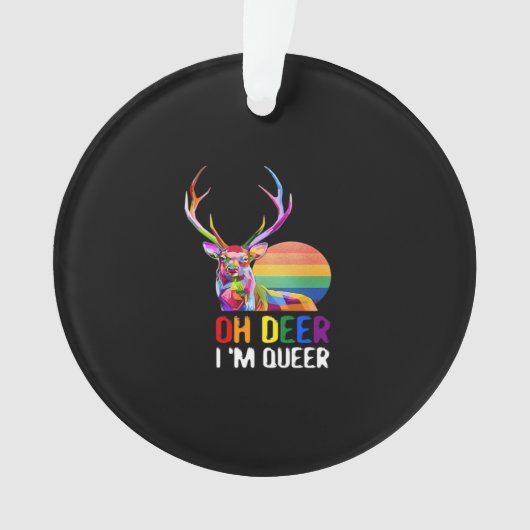 Oh Deer Queer Minimal Modern StyleAcrylic Ornament オーナメント (正面)