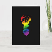 Oh Deer Queer Pride Celebration Funny LGBT Gift カード (正面)