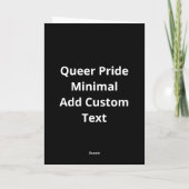 Oh Deer Queer Pride Minimal ArFolded Greeting Card カード (裏面)